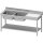 Spültisch ECO mit Grundboden 1600x700x850 mm, mit zwei Becken links, mit Aufkantung, Selbstmontage