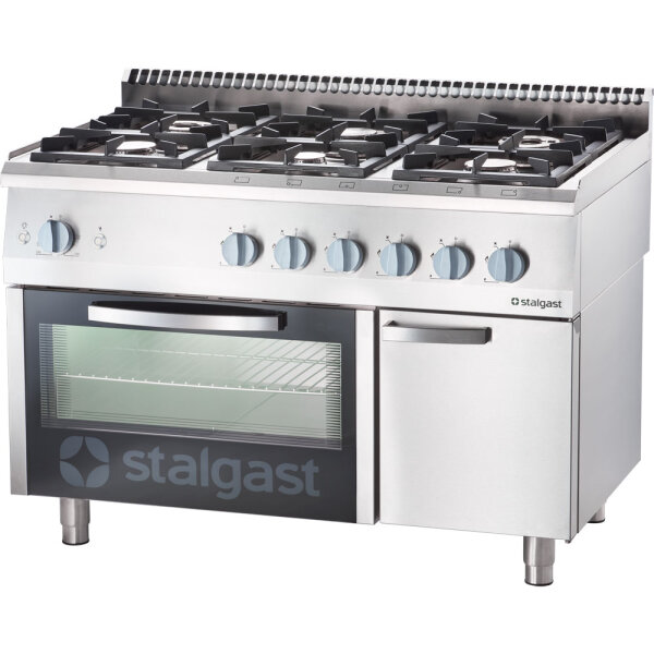 Gasherd 6 Brenner mit Gasbackofen Serie 700 ND - G20, 6-Brenner  (3,5+3x5+2x7)