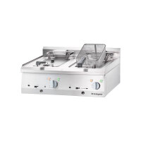 Profi Elektro Tischfritteuse 2x10L – Stalgast Serie 700 ND, Doppelgerät 18kW