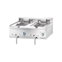 Profi Elektro Tischfritteuse 2x10L – Stalgast Serie 700 ND, Doppelgerät 18kW