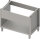 Spülenunterschrank Boxversion 2.0, für Beine/Sockelrahmen, mit Beckenblende 600x640x660 mm