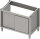 Spülenunterschrank Boxversion 2.0, für Beine/Sockelrahmen, mit Schiebetüren 900x640x660 mm