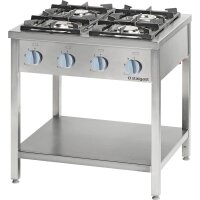 Gasherd Serie 900 - 4 Brenner (9+9+9+9), 36 kW, G20, 900...