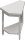 Neutralausgabe 45° Inneneckmodul 644x814x880 mm, Edelstahlarbeitsplatte