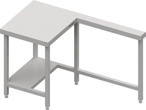 Kassenstation mit Arbeitsfläche links 1400x750x880 mm Edelstahlarbeitsplatte