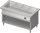 Bain-Marie-Station "Free Flow" mit einem Becken 4x GN1/1, 1465x750x880 mm Edelstahlabdeckung