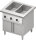 Bain-Marie-Station "Free Flow" 2x GN1/1-Becken, mit Wärmeschrank und Flügeltüren, 799x750x880 mm Edelstahlabdeckung