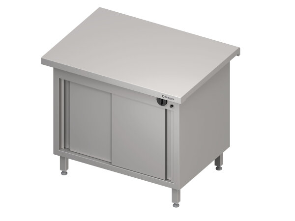 Wärmeschrank "Free Flow" mit Schiebetüren 1000x750x880 mm Edelstahlarbeitsplatte