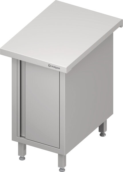 Neutralausgabe "Free Flow" mit Flügeltür 600x750x880 mm, Edelstahldeckplatte