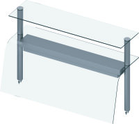 Doppel-Glas-Aufsatzbord mit Hustenschutz und...