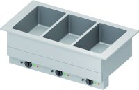 Bain-Marie "Drop-In" 3x GN1/1 Einzelbecken...