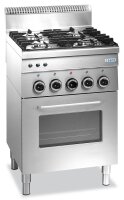 SARO Gasherd+Ofen+Grill, 4 Brenner, 600 Line, G4SF6