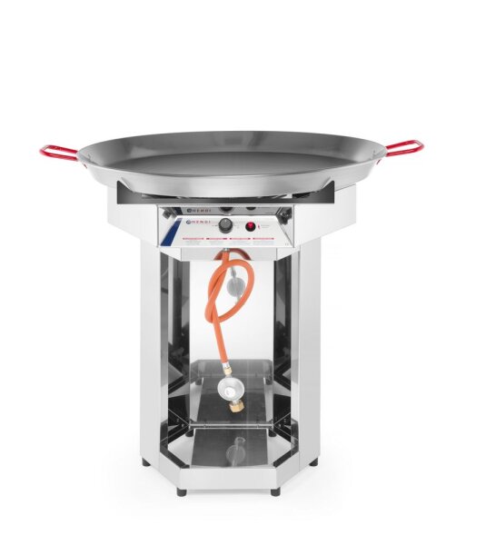 Gasgrill Fiesta 800 – Runder Grill mit Paellapfanne, für große Gasflaschen