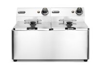 Elektro Tischfritteuse mit 16 Liter - 2 Becken,...