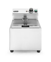 Elektro Fritteuse mit 8 Liter - 1 Becken, Edelstahl,...