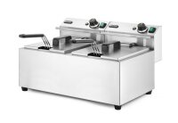 Hendi Fritteuse Profi Line Fritteuse 2x8 Liter -Edelstahl, 230V