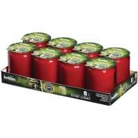 Bolsius Sternlicht Rote Glas-Kerzengläser (8...