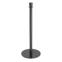 Bolero Flache Basis Barrierepfosten Schwarz (2 Stück)