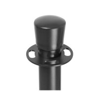 Bolero Flache Basis Barrierepfosten Schwarz (2 Stück)