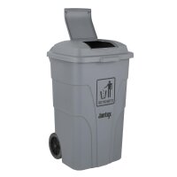 Jantex 120Ltr Mülltonne mit Fußpedal Grau