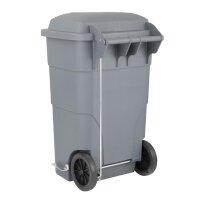 Jantex 120Ltr Mülltonne mit Fußpedal Grau