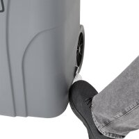 Jantex 120Ltr Mülltonne mit Fußpedal Grau