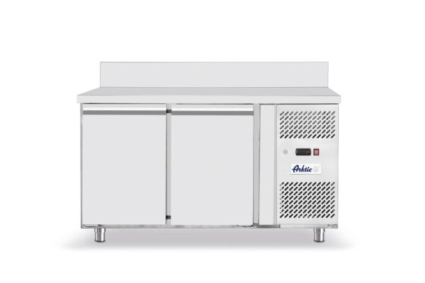 Gastro Tiefkühltisch Profi Line mit 2 Türen - Aufkantung, Edelstahl, 280 Liter