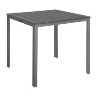 Bolero Valletta Grau Geschlitzter Outdoor Tisch 780mm