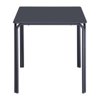 Bolero Adeline Stahl quadratischer Tisch 700mm Schieferblau