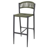 Bolero Eden PE Twist Rattan Outdoor Barhocker Grün...