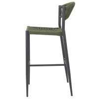 Bolero Eden PE Twist Rattan Outdoor Barhocker Grün...