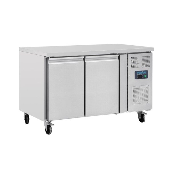 Polar U-Serie Kühltisch mit Doppeltür 282Ltr