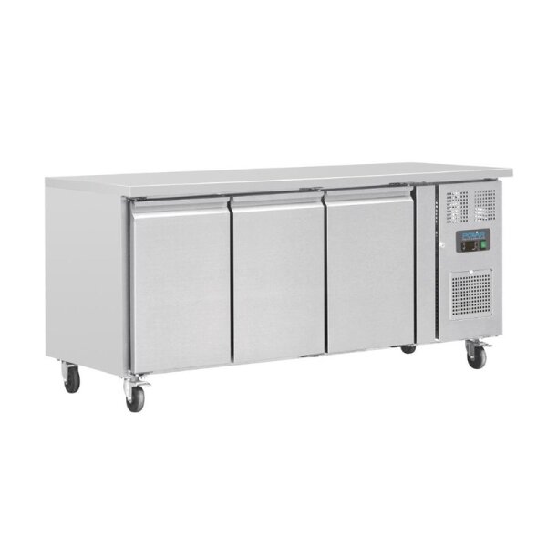Polar U-Serie Kühltisch mit drei Türen 417Ltr