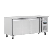 Polar U-Serie Kühltisch mit drei Türen 417Ltr