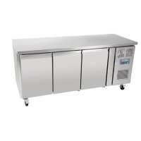 Polar U-Serie Kühltisch mit drei Türen 417Ltr