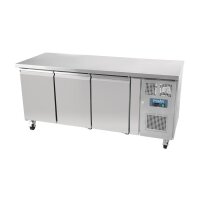 Polar U-Serie Kühltisch mit drei Türen 417Ltr