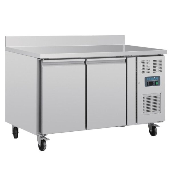 Polar U-Serie Doppel-Tür Thekenkühlschrank mit Aufkantung 282Ltr