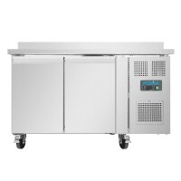 Polar U-Serie Doppel-Tür Thekenkühlschrank mit Aufkantung 282Ltr