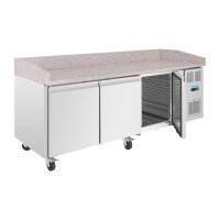 Polar Serie U Patisserie Vorbereitungskühltisch 3-türig mit Marmorarbeitsfläche