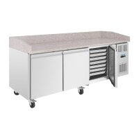 Polar Serie U Patisserie Vorbereitungskühltisch 3-türig mit Marmorarbeitsfläche