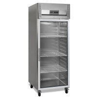 Edelstahl Kühlschrank mit 520 Liter - Glastür,...