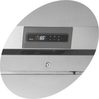 Edelstahl Kühlschrank mit 520 Liter - Glastür,...