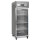 Edelstahl Kühlschrank mit 520 Liter - Glastür, Umluftkühlung, GN 2/1