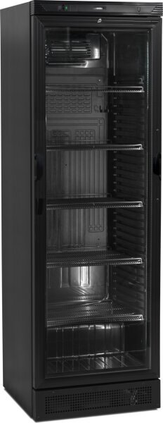 Gastro Glastürkühlschrank mit 372 Liter - Thermoglas, automatische Tauwasserverdunstung