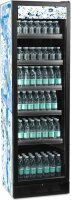 Schwarzer Kühlschrank mit 1 Thermoglastür - 387...