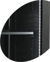 Schwarzer Kühlschrank mit 1 Thermoglastür - 387 Liter, LED-Innenbeleuchtung