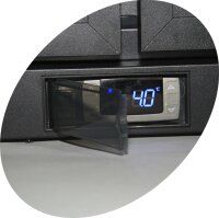 Esta Unterbaukühlschrank mit Glastür - 125 Liter, LED-Beleuchtung, schwarz