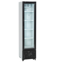Esta Flaschenkühlschrank mit schwarzer Glastür...