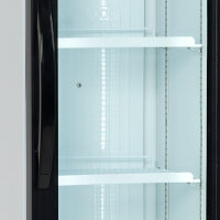 Esta Flaschenkühlschrank mit schwarzer Glastür...