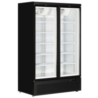 Esta Tiefkühlschrank mit 1006 Liter - schwarz, LED-Beleuchtung, Umluft